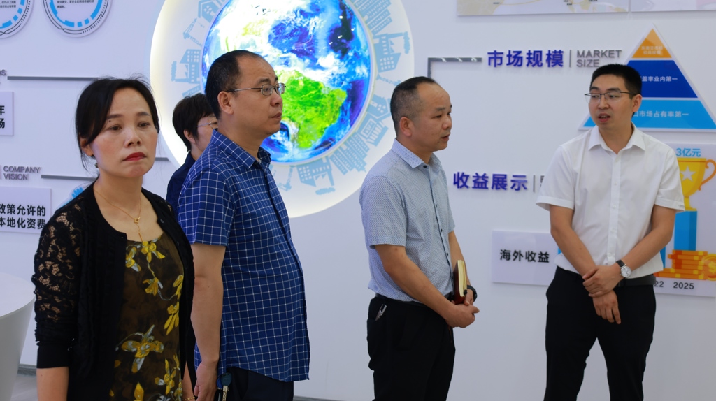 岳塘区委社工部领导一行莅临塔澳通信考察交流